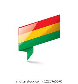 Bolivia flag, vector illustration on a white background.