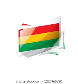 Bolivia flag, vector illustration on a white background.