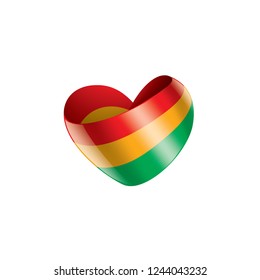 Bolivia flag, vector illustration on a white background.