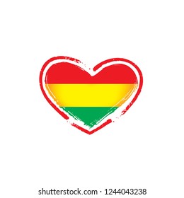 Bolivia flag, vector illustration on a white background.
