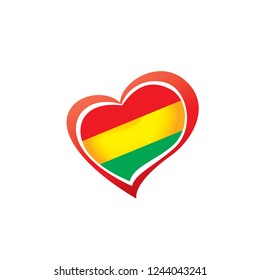 Bolivia flag, vector illustration on a white background.