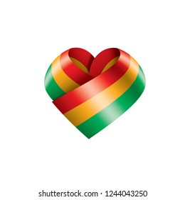 Bolivia flag, vector illustration on a white background.