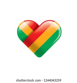 Bolivia flag, vector illustration on a white background.