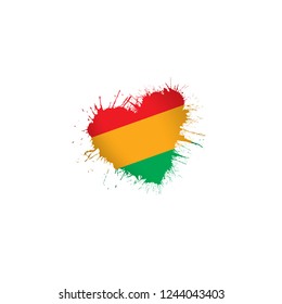Bolivia flag, vector illustration on a white background.