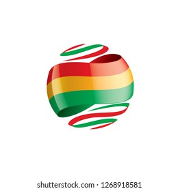 Bolivia flag, vector illustration on a white background.