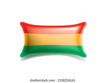 Bolivia flag, vector illustration on a white background.