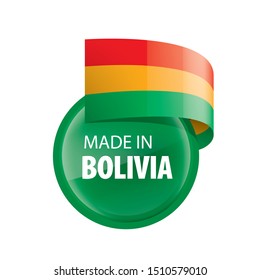 Bolivia flag, vector illustration on a white background.