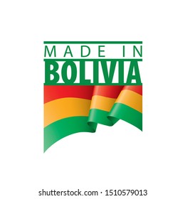 Bolivia flag, vector illustration on a white background.