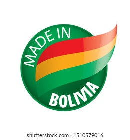 Bolivia flag, vector illustration on a white background.