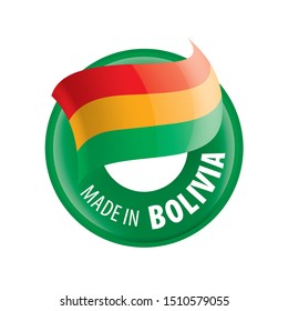 Bolivia flag, vector illustration on a white background.
