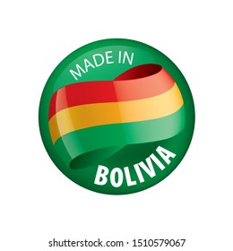 Bolivia flag, vector illustration on a white background.