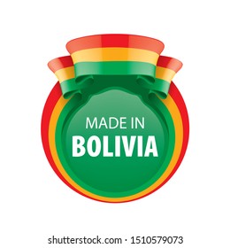 Bolivia flag, vector illustration on a white background.