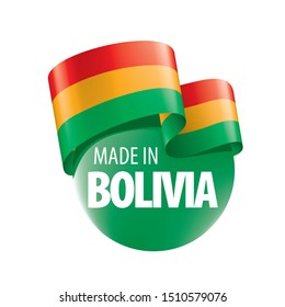 Bolivia flag, vector illustration on a white background.