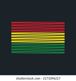 Vector de bandera de Bolivia. Bandera nacional