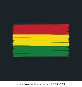 Vector de bandera de Bolivia. Bandera nacional