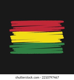 Vector de bandera de Bolivia. Bandera nacional