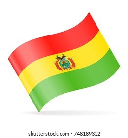 Bolivia Flag Vector Waving Icon - Illustration