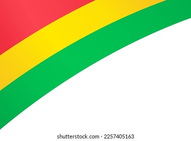 Bolivia flag wave isolated on png or transparent background