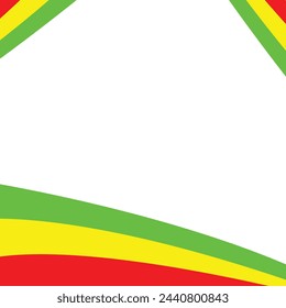 Onda de la bandera de Bolivia aislada en png o fondo transparente