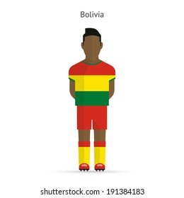 Bolivia football player. Soccer uniform. Vector illustration.