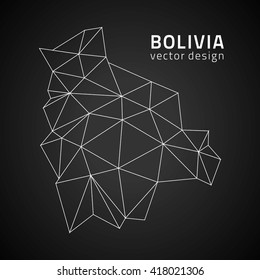 Bolivia grey vector outline map
