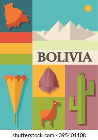 bolivia icon set