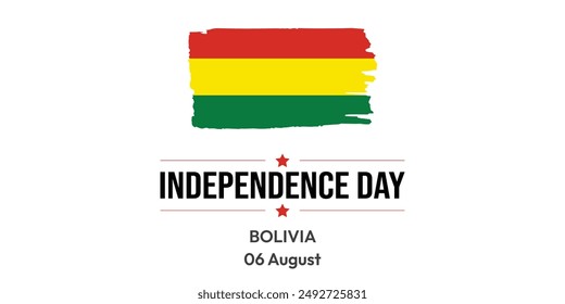 Bolivia Independence Day. August 6 is Celebrated as Bolivia Independence Day with flag design. Bolivia Independence Day wallpaper, background, poster, card, banner. Vector EPS 10.