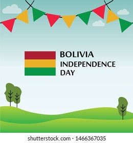Bolivia Independence Day Celebration Vector Template Design Illustration