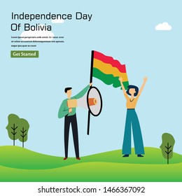 Bolivia Independence Day Celebration Vector Template Design Illustration