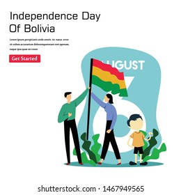 Bolivia Independence Day Celebration Vector Template Design Illustration
