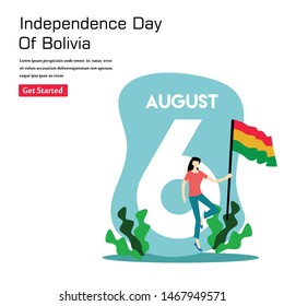 Bolivia Independence Day Celebration Vector Template Design Illustration