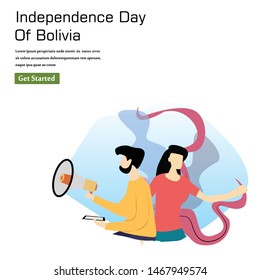 Bolivia Independence Day Celebration Vector Template Design Illustration
