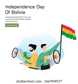 Bolivia Independence Day Celebration Vector Template Design Illustration