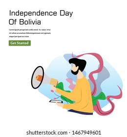 Bolivia Independence Day Celebration Vector Template Design Illustration