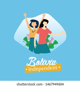 Bolivia Independence Day Celebration Vector Template Design Illustration