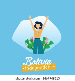 Bolivia Independence Day Celebration Vector Template Design Illustration
