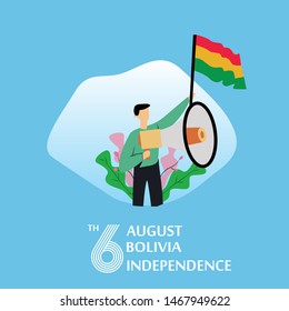 Bolivia Independence Day Celebration Vector Template Design Illustration