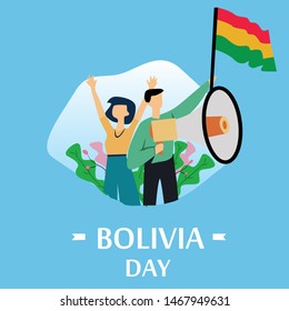 Bolivia Independence Day Celebration Vector Template Design Illustration