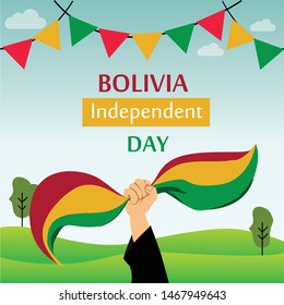 Bolivia Independence Day Celebration Vector Template Design Illustration