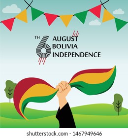 Bolivia Independence Day Celebration Vector Template Design Illustration