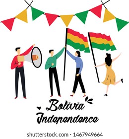 Bolivia Independence Day Celebration Vector Template Design Illustration
