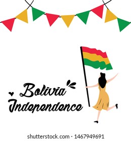 Bolivia Independence Day Celebration Vector Template Design Illustration