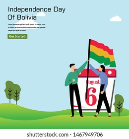 Bolivia Independence Day Celebration Vector Template Design Illustration