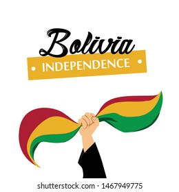 Bolivia Independence Day Celebration Vector Template Design Illustration