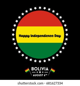 Bolivia Independence Day vector illustration for greetings and banners. Creative concept with flag and patriotic elements. 