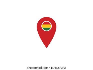 Bolivia location pin navigation map symbol label