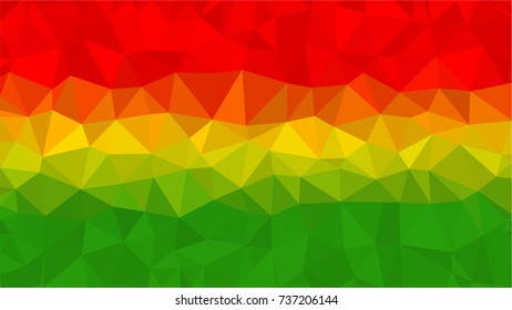 Bolivia low poly triangle style flag background