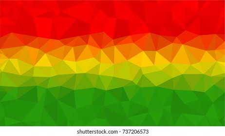 Bolivia low poly triangle style flag background