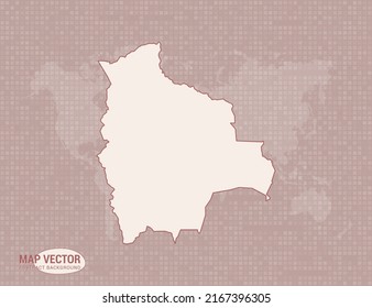 Mapa boliviano de abstracto diseño vectorial moderno.