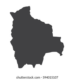 Bolivia map in black on a white background. Vector illustration